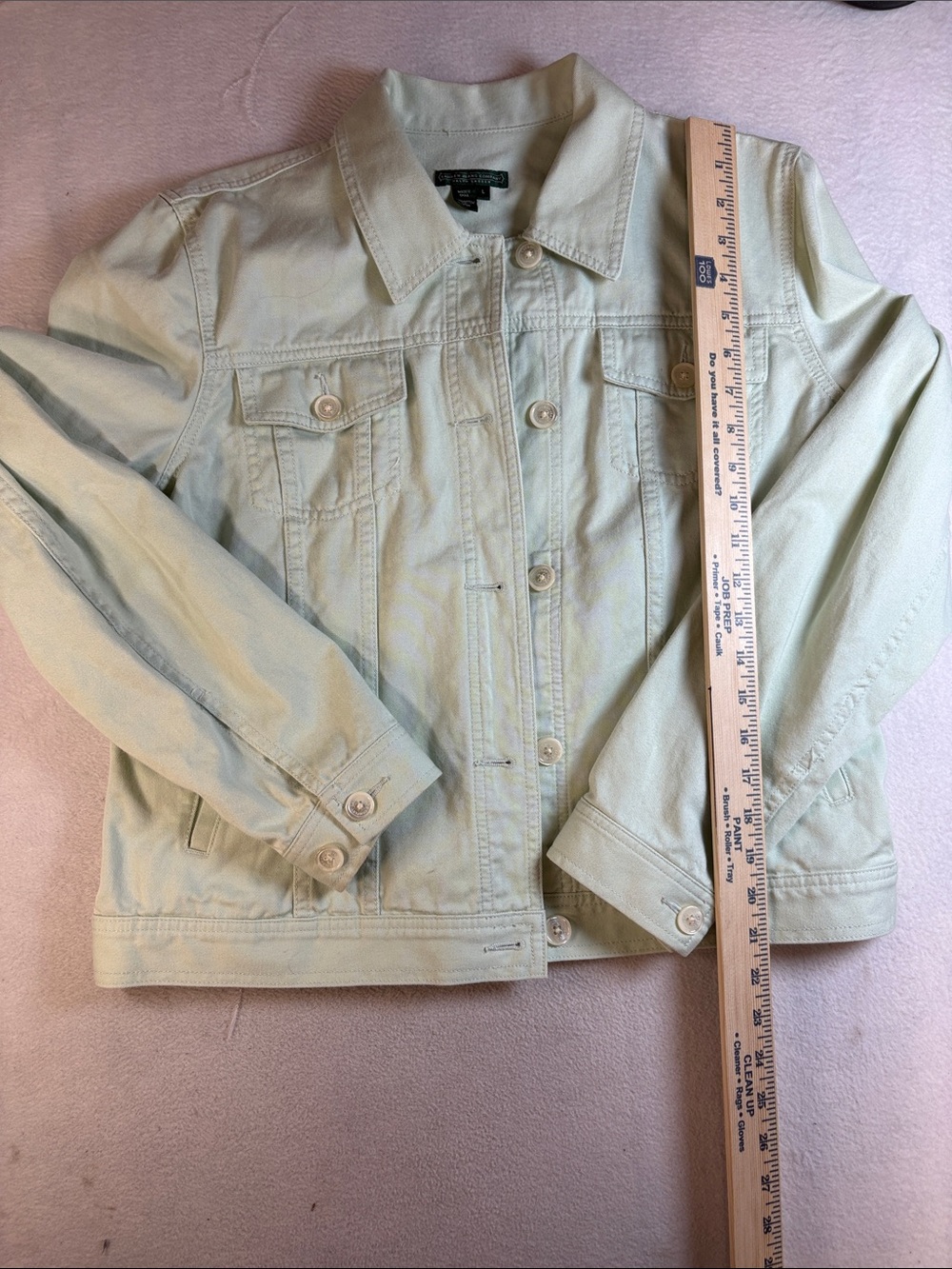 Lauren Ralph Lauren Light Green Denim Jacket - Women's Trucker